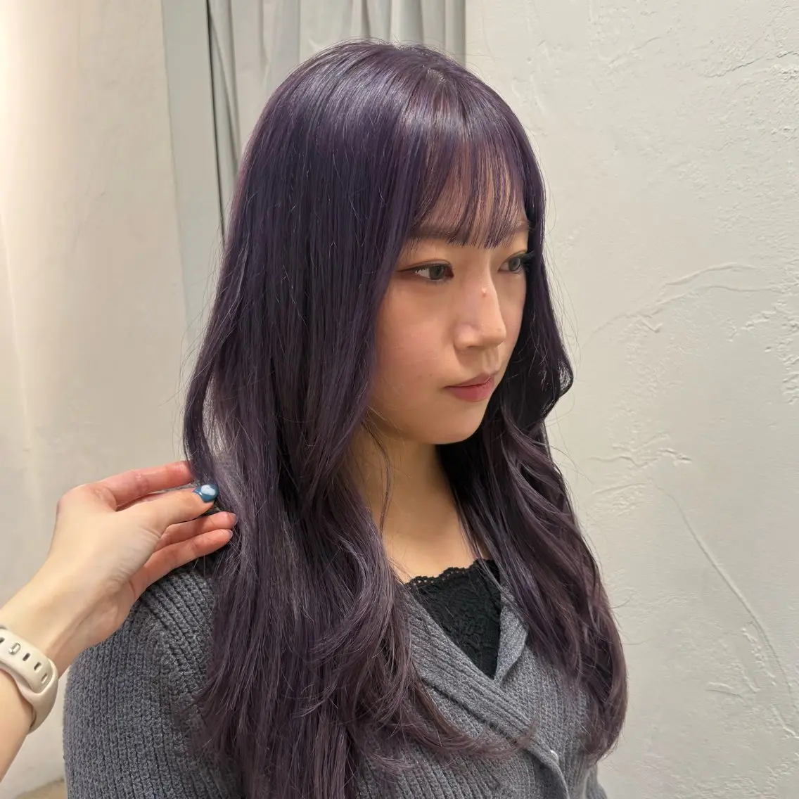 ロング カラー ヘアカラー トリートメント Lomalia もえか/ボブパーマのヘアスタイル