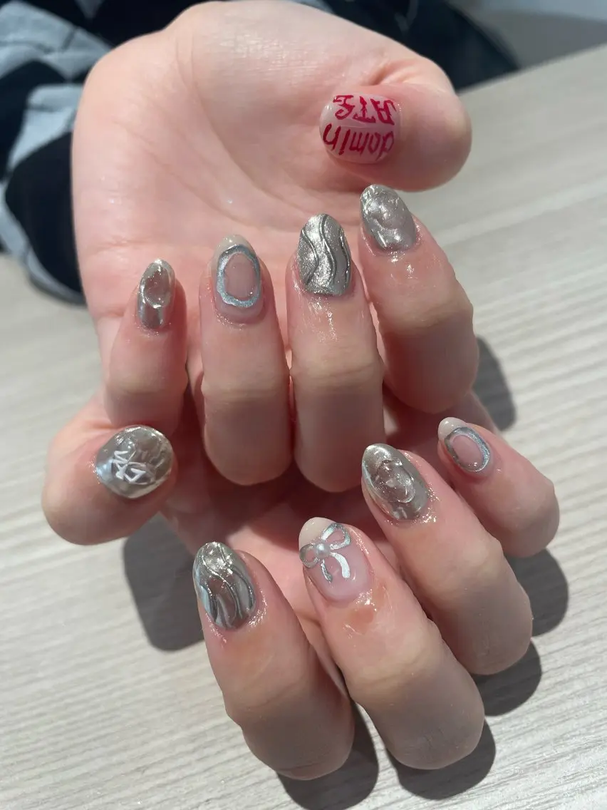 ネイル マグネットネイル ニュアンスネイル ワンカラーネイル パステルネイル スカルプネイル mallee nailのネイルデザイン