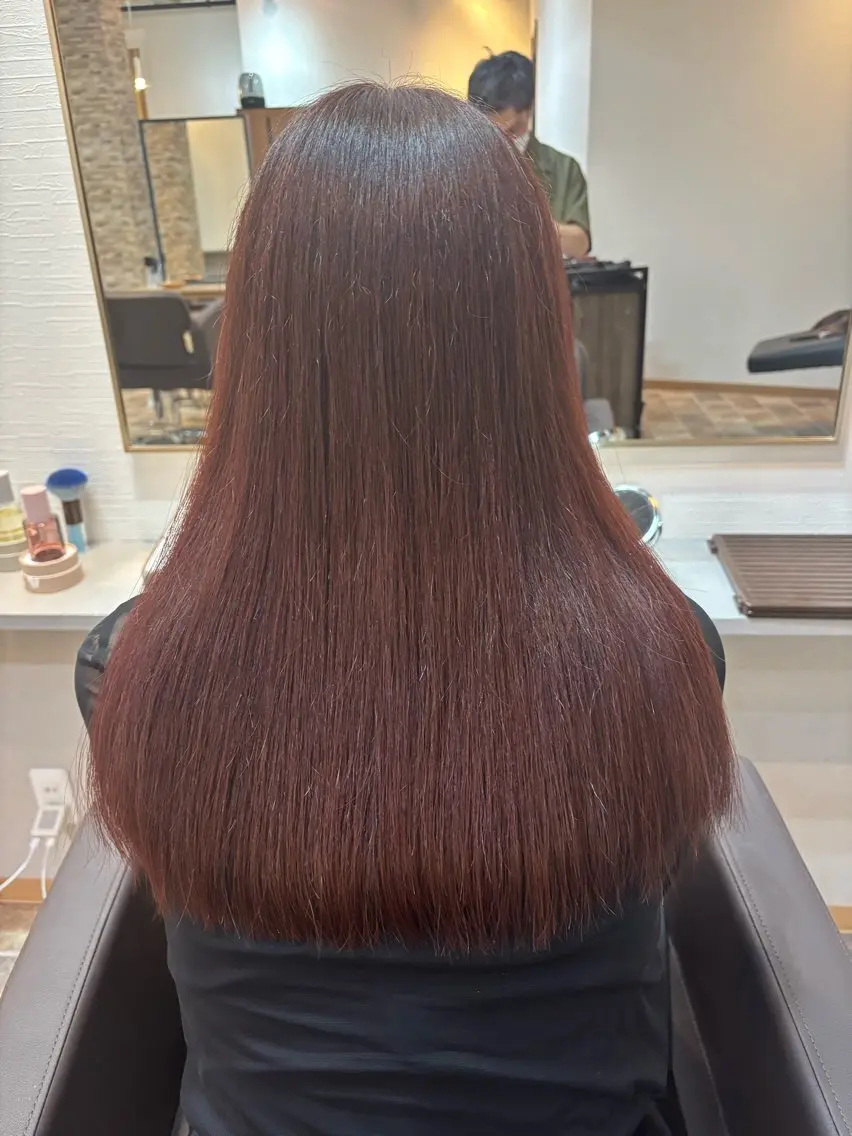 ロング カラー ヘアカラー トリートメント ヘアカラー&縮毛矯正 STAR☆RIVERのヘアスタイル