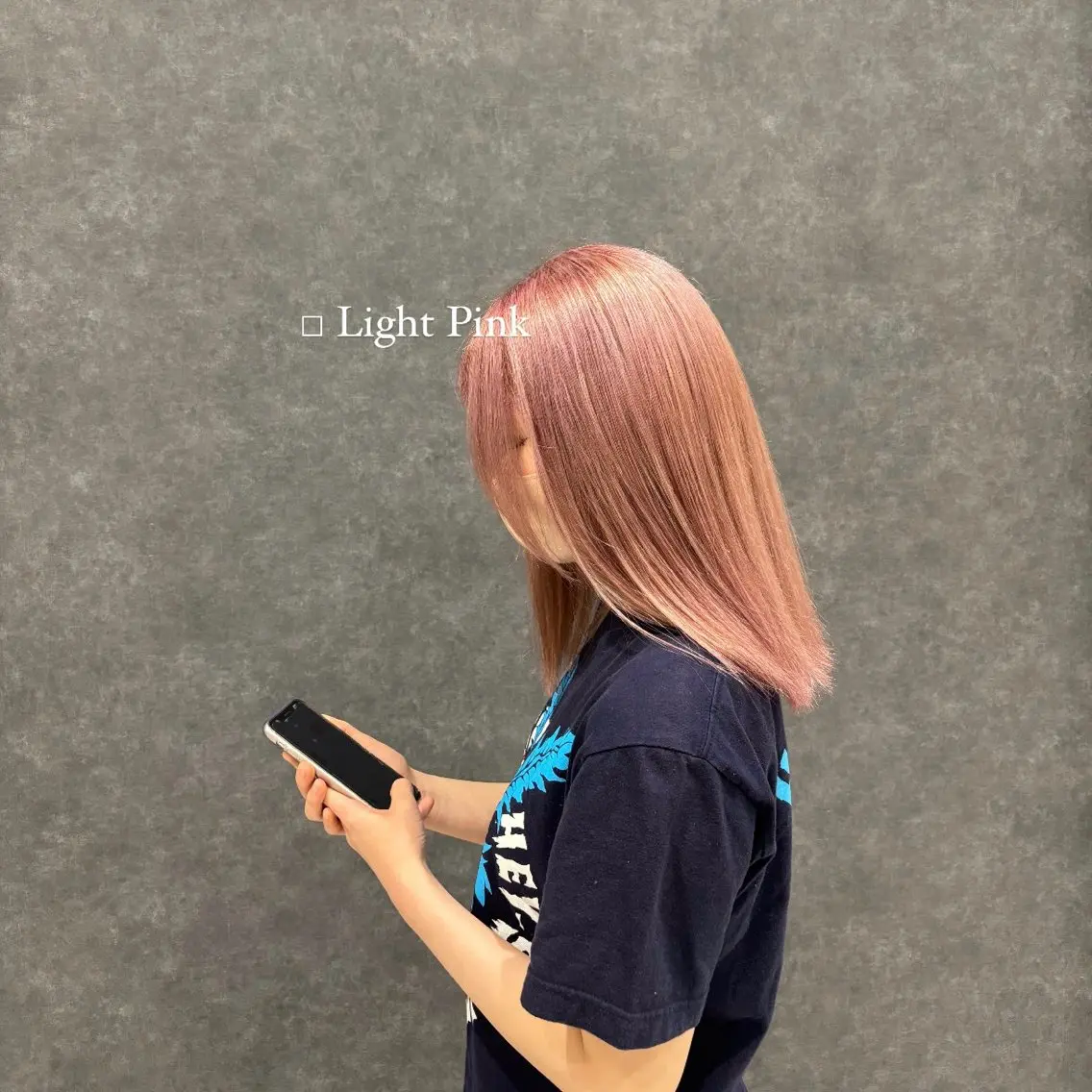 セミロング カラー ピンクカラー miho 【HAIR774】のヘアスタイル