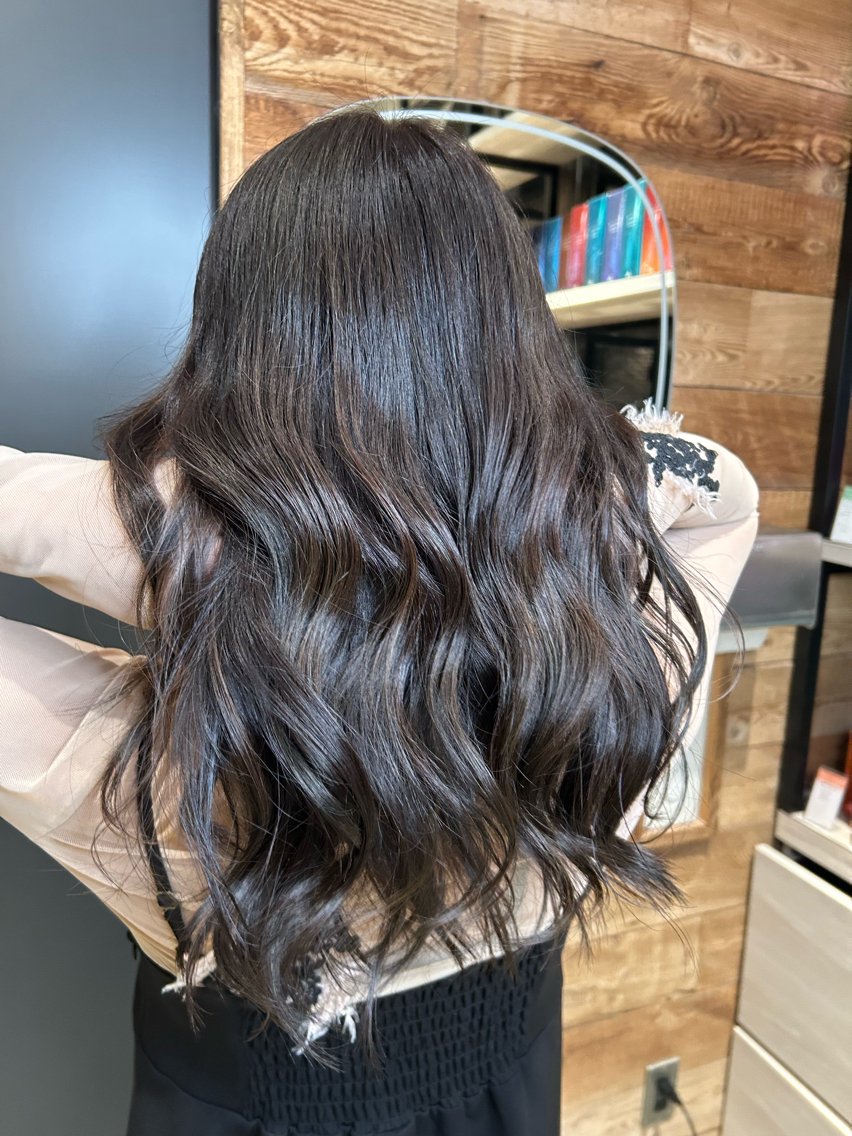 セミロング ハイライト ヘアカラー BayShore 🌊amano🐬のヘアスタイル