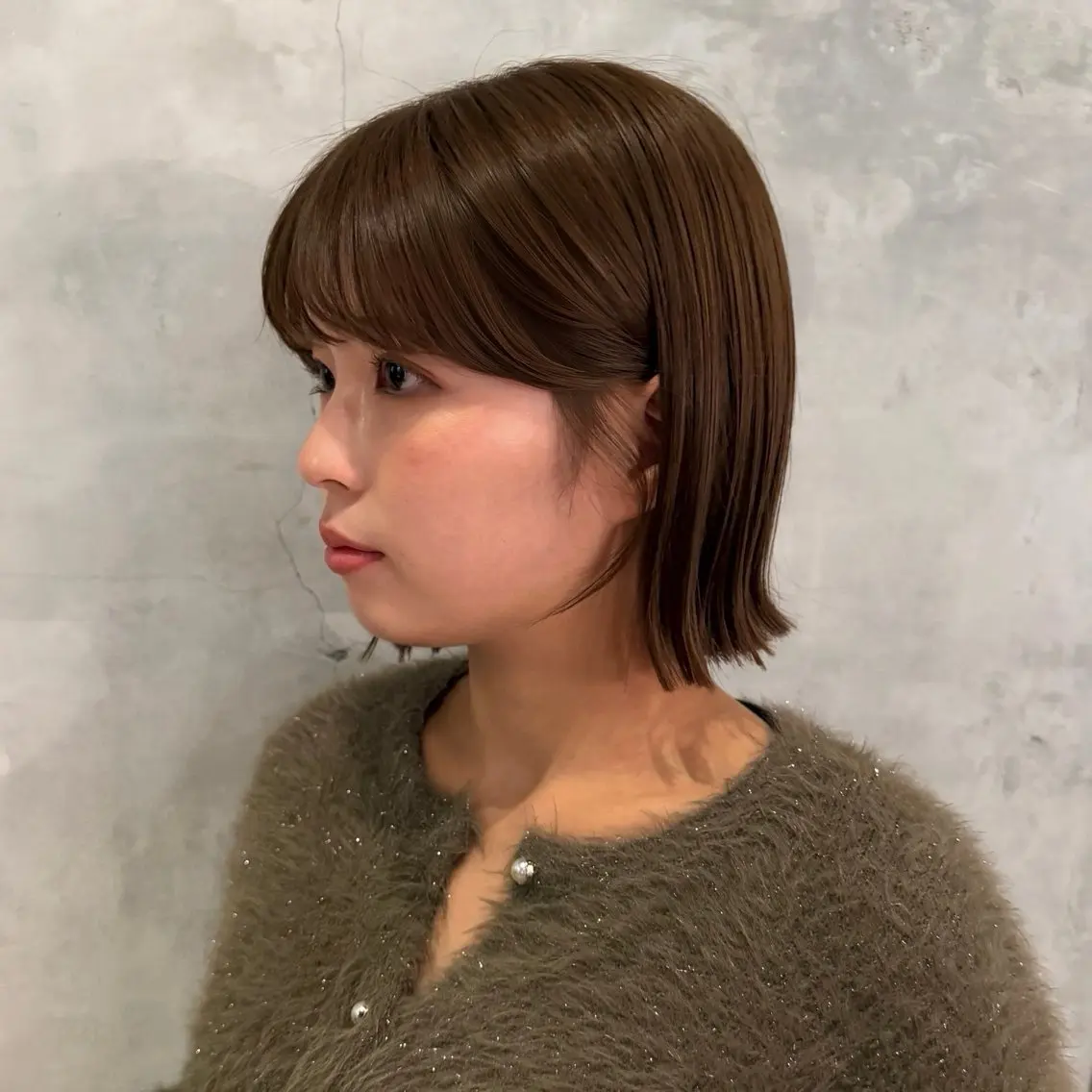 ショート ワイドバング カット ヘアカラー ベージュ/透明感/ レイヤー/あやか💕のヘアスタイル