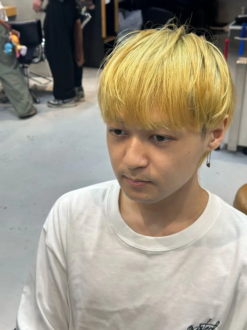 メンズ メンズハイトーン メンズウルフカット ウルフカット カット 似合わせひなた🐥 elima調布のヘアスタイル