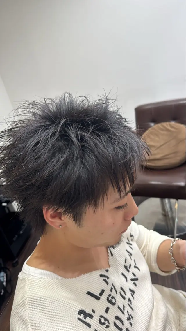 メンズ スパイキーショート 日比 海夏太のヘアスタイル