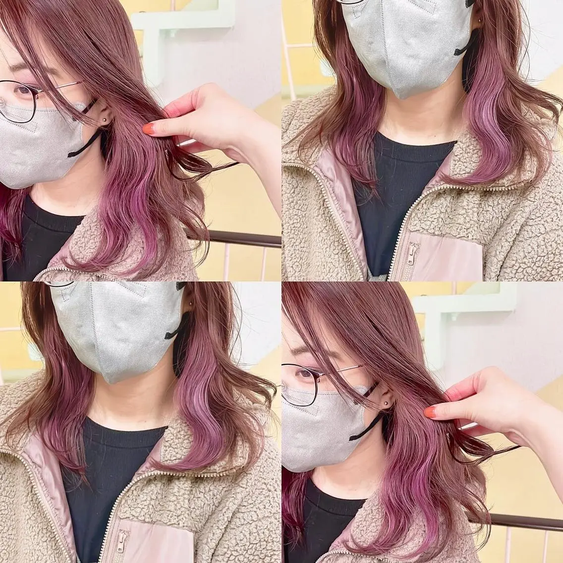 カラー ヘアカラー トリートメント 渋谷:インナーカラー ／🍒エリカ🍒のヘアスタイル