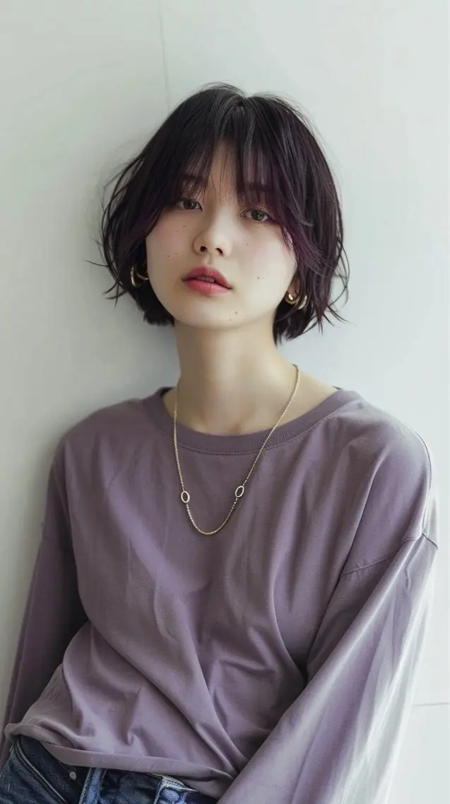 【ホームケアミストプレゼント- ̗̀🎁 ̖́-】レディースショートカット+Aujuaトリートメント🫧✨️の写真