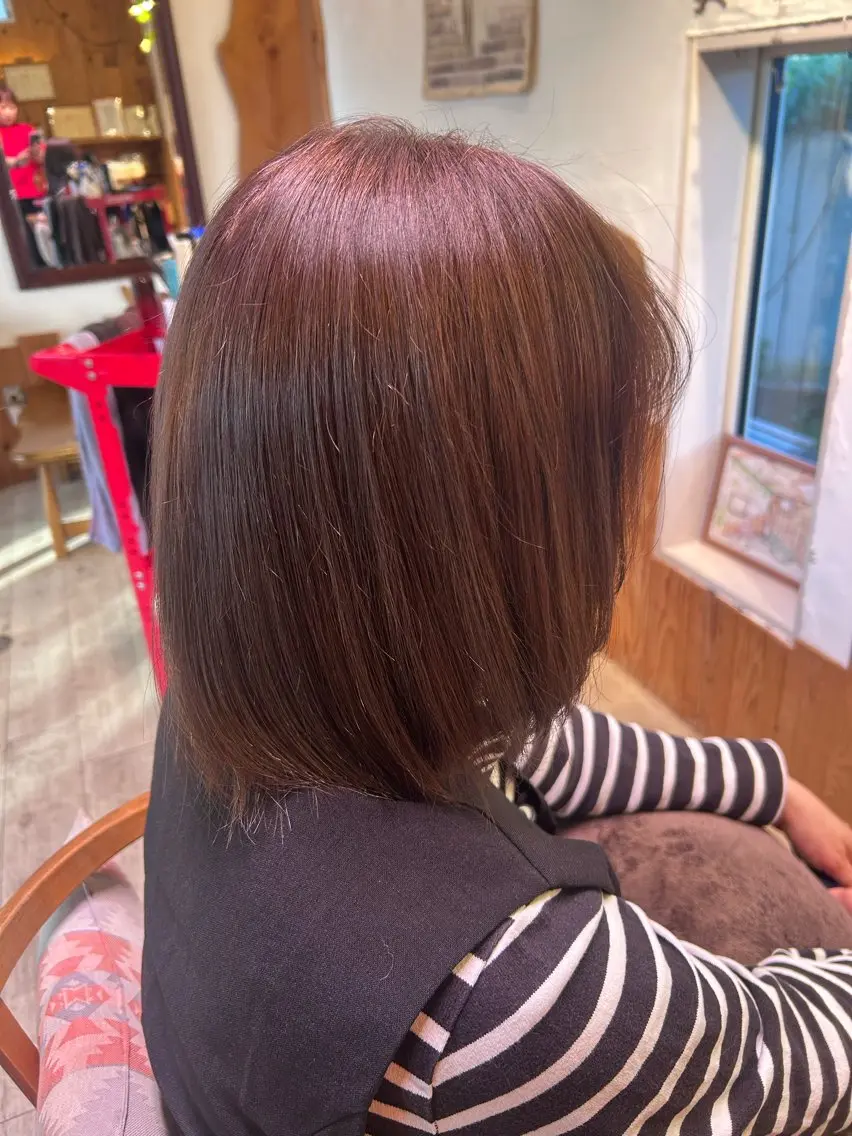 ミディアム カラー 若松 絵美のヘアスタイル