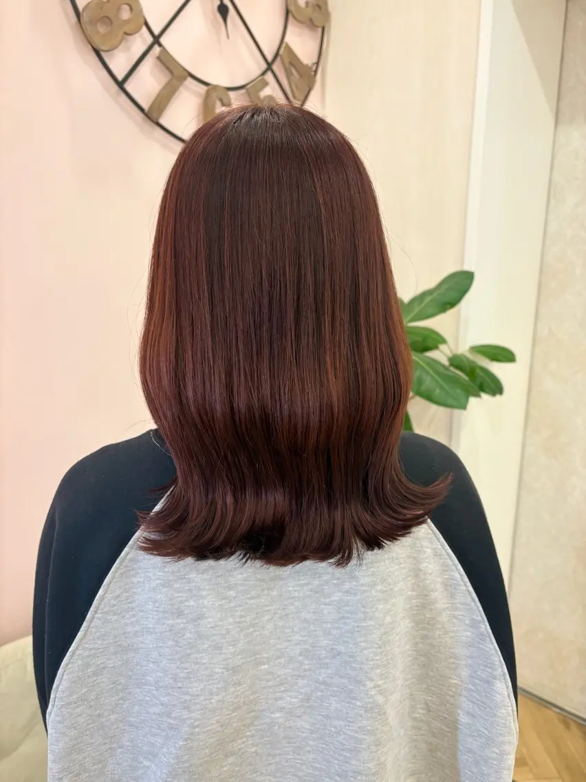 ミディアム カラー ヘアカラー トリートメント 韓国ヘア🧸髪質改善 🧸きくちみさきのヘアスタイル