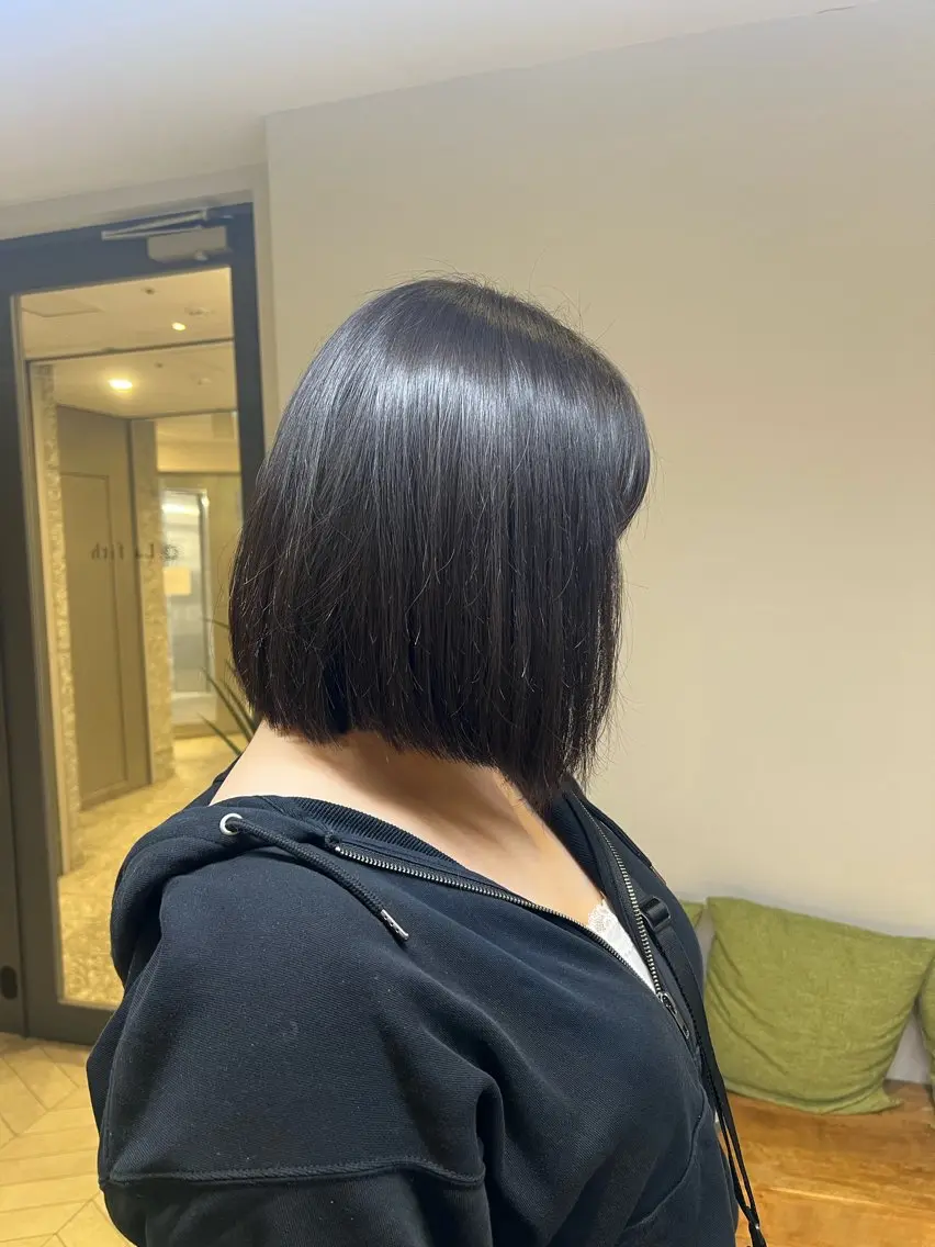 ミディアム 縮毛矯正 ハシモト ミオのヘアスタイル
