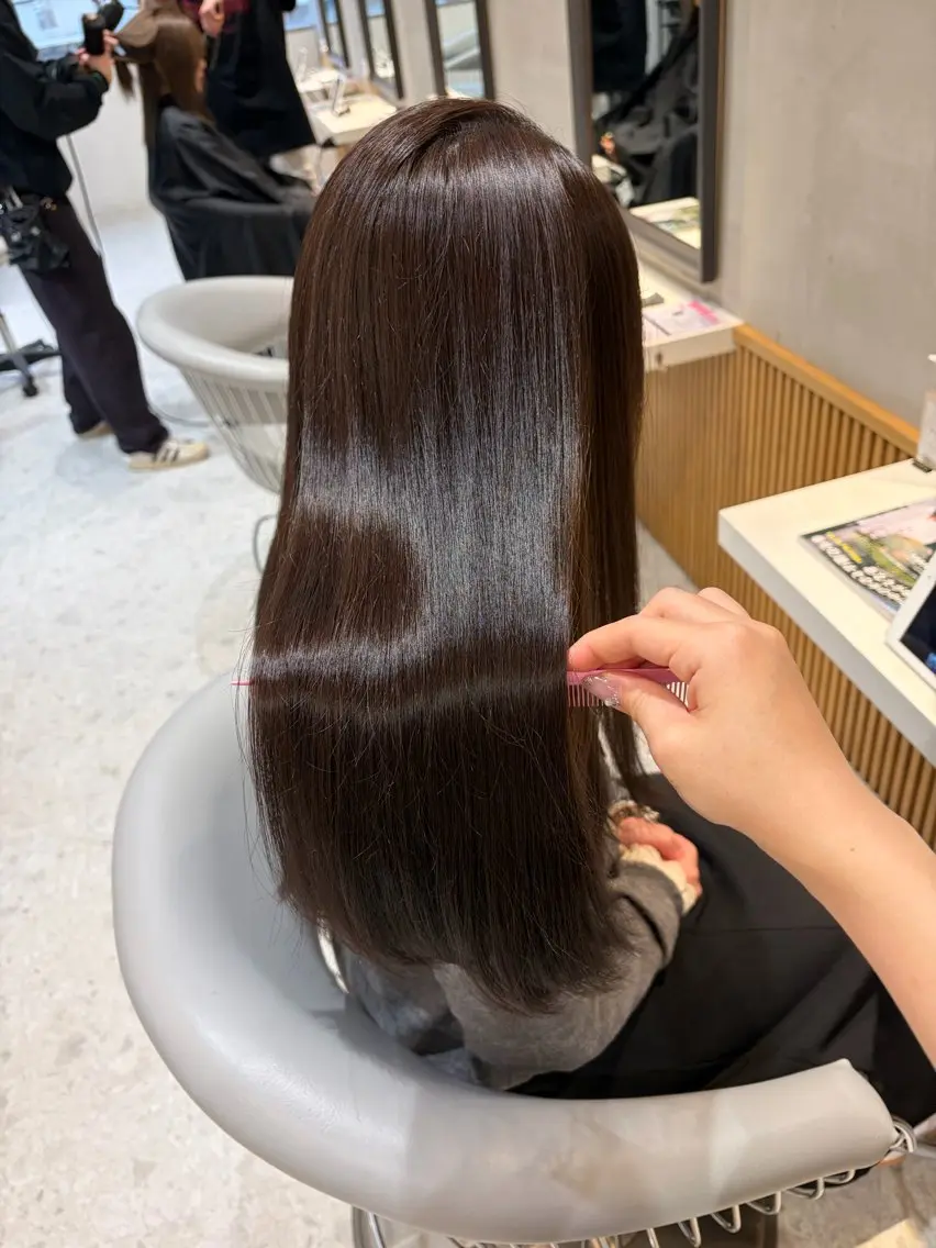 ロング カラー ヘアセット/レイヤー 縮毛矯正/はるか🎀のヘアスタイル