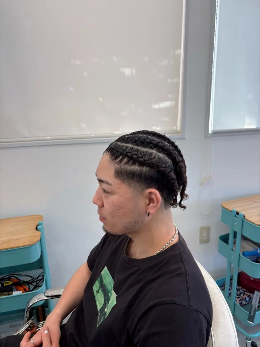 ショート メンズ エクステ ヘアセット 本間 颯太のヘアスタイル