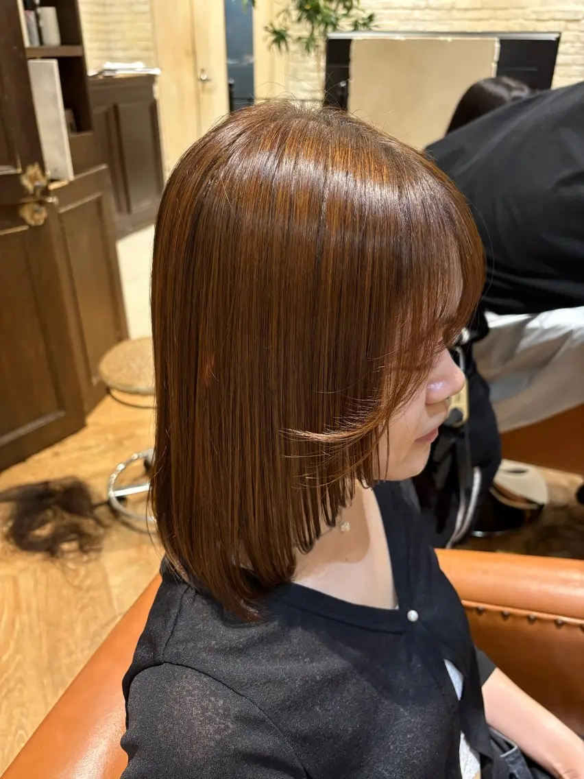 ミディアム 吉岡 優斗のヘアスタイル