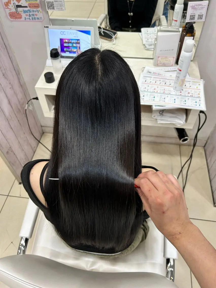 ロング 髪質改善 ヘアカラー トリートメント 【髪質改善カラー】 瀧田嵐士🇰🇷のヘアスタイル