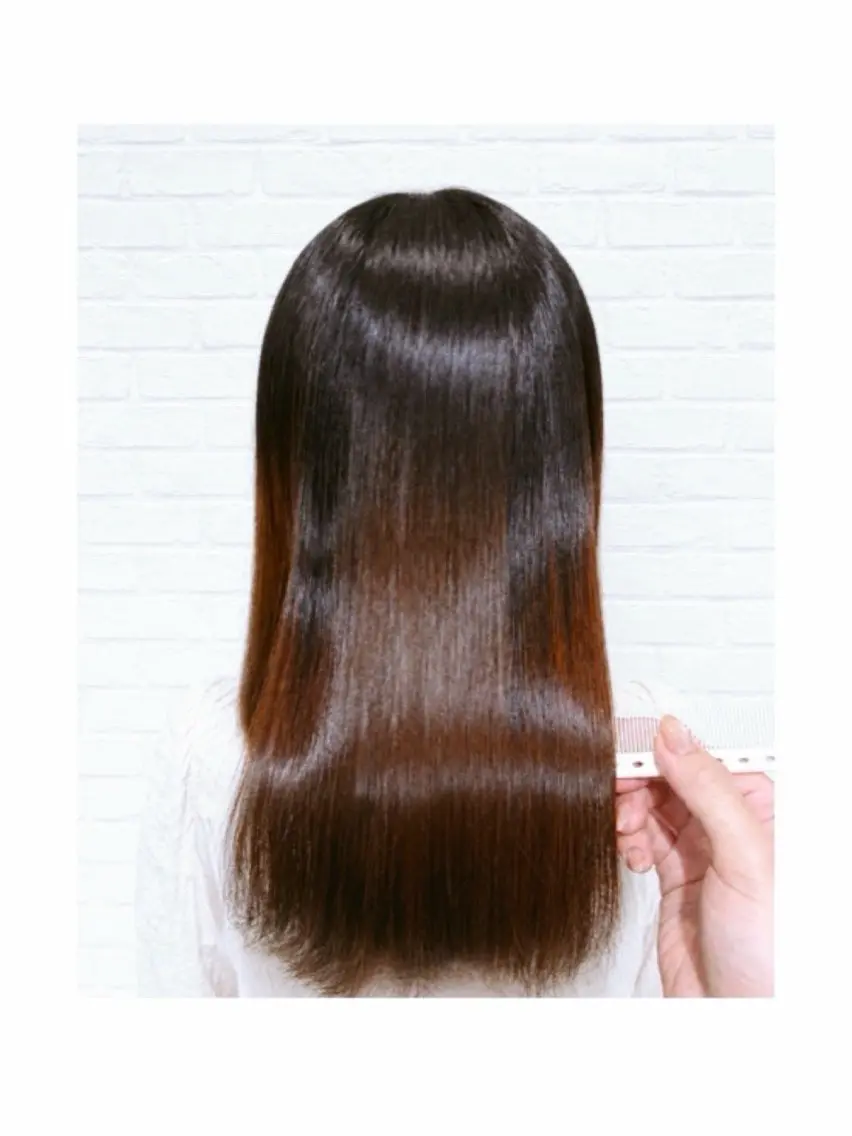 縮毛矯正 トリートメント TSUKADA 縮毛矯正&艶カラーのヘアスタイル