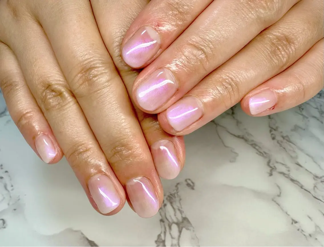 ネイル マグネットネイル ニュアンスネイル ワンカラーネイル 夏ネイル Mai’s nailのネイルデザイン