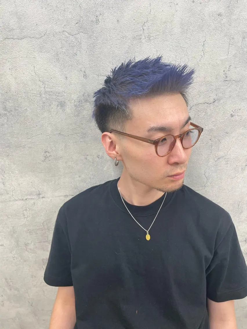 ショート カラー メンズ メンズブリーチ ブリーチ カット ヘアカラー メンズ/パーマ KAZUKIのヘアスタイル
