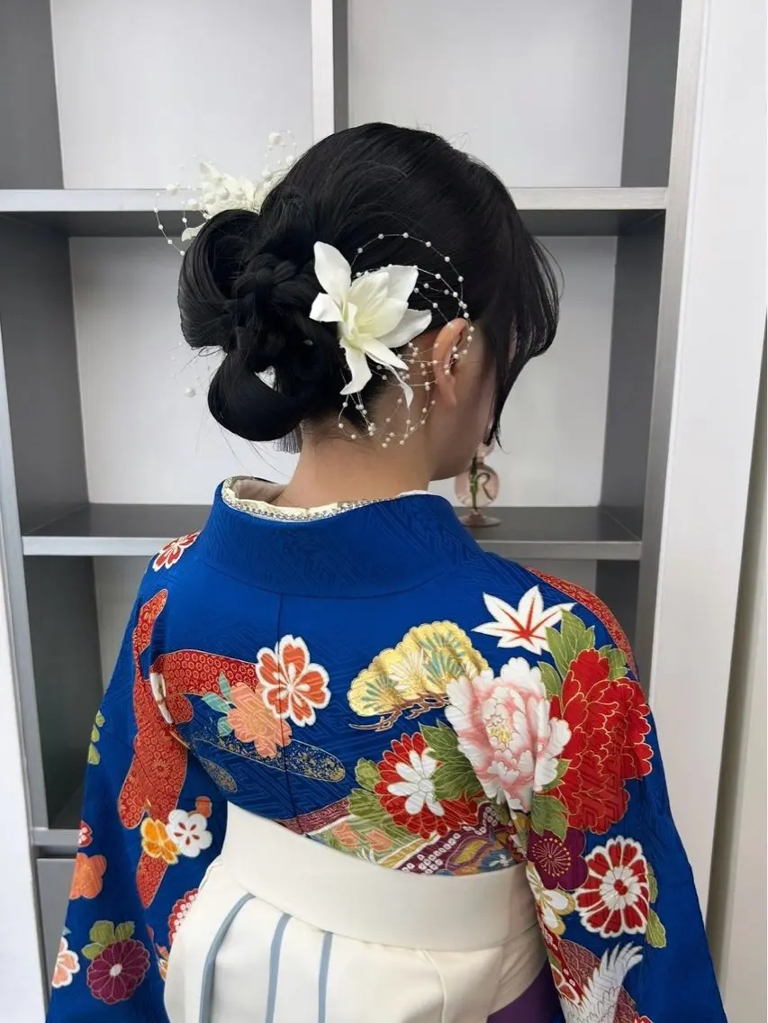 ショート ボブ エクステ 外国人風カラー レイヤーカット ショートヘア 着付け MiRI💜地毛級 エクステ✖似合わせ技のヘアスタイル