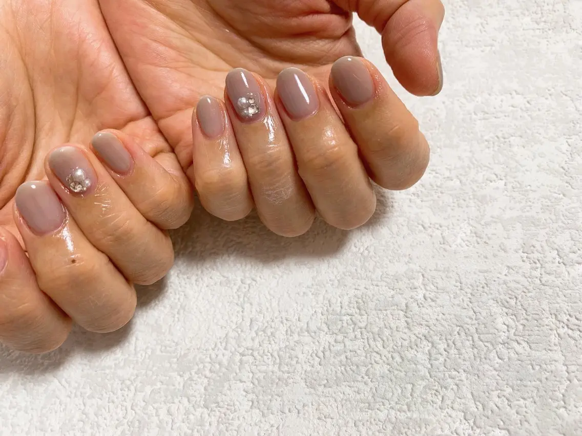 ネイル ジェルネイル 韓国ネイル メンズネイル ワンカラーネイル パラジェル kiki nail たまプラーザのネイルデザイン