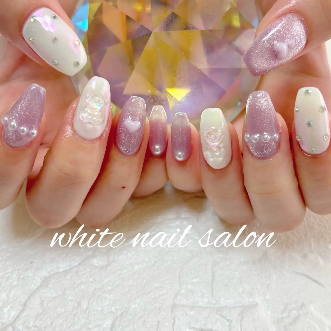 ネイル フットネイル ハンドネイル white nail salonのネイルデザイン