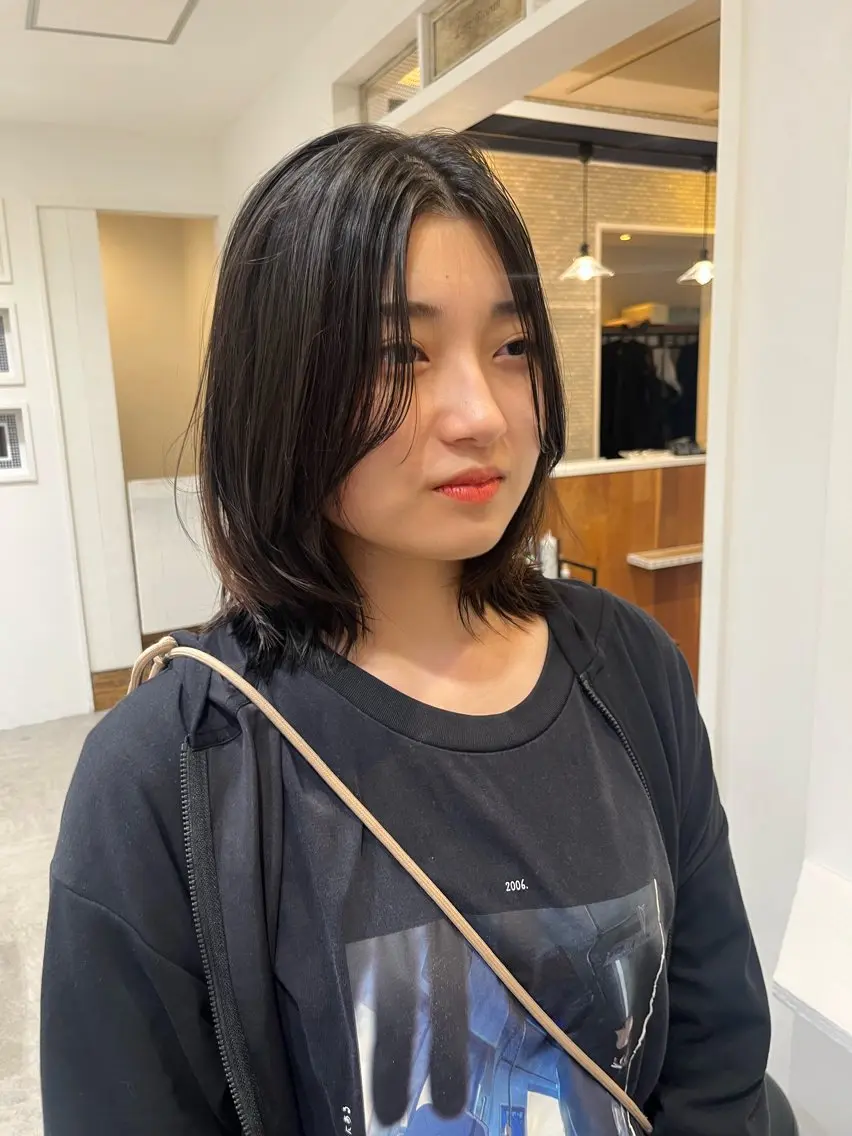 ミディアム カラー ヘアアレンジ ボブ レイヤーカット カット 無料カットモデル‪✨ ✂️Nanami🌷のヘアスタイル