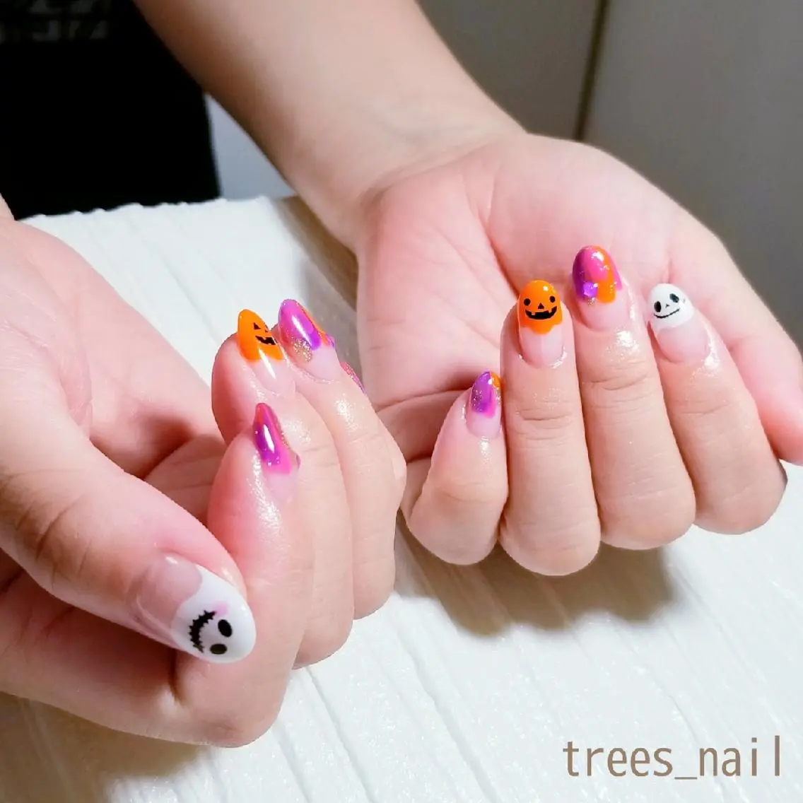 ネイル ハロウィン trees_ nailのネイルデザイン