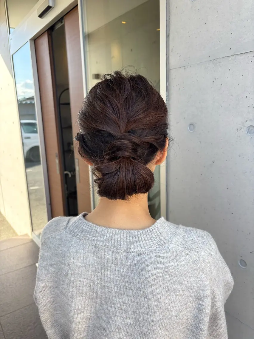 ヘアアレンジ 心美/ブリーチなし 透明感カラーのヘアスタイル