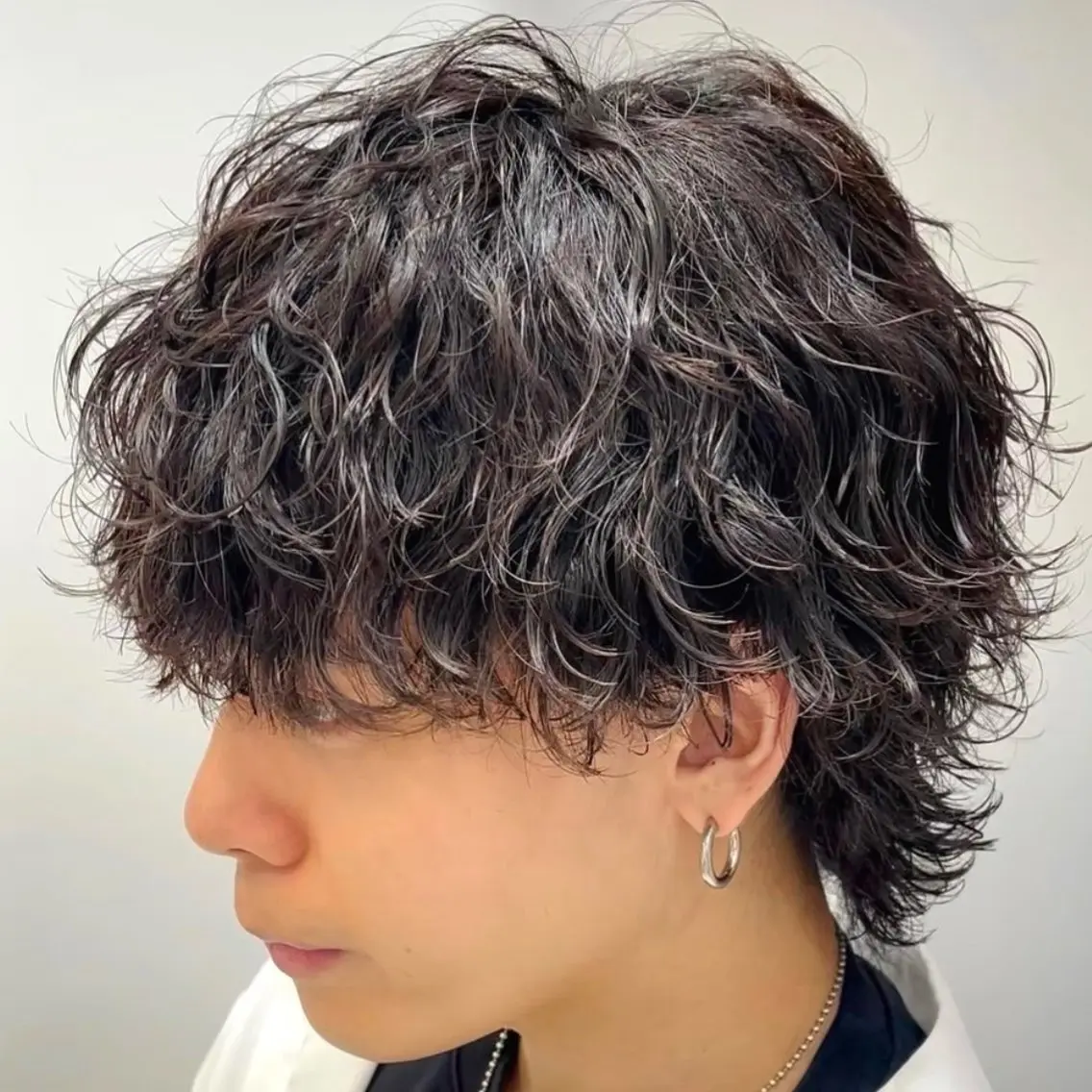 ミディアム パーマ ヘアアレンジ メンズ fifth 石川 凪のヘアスタイル