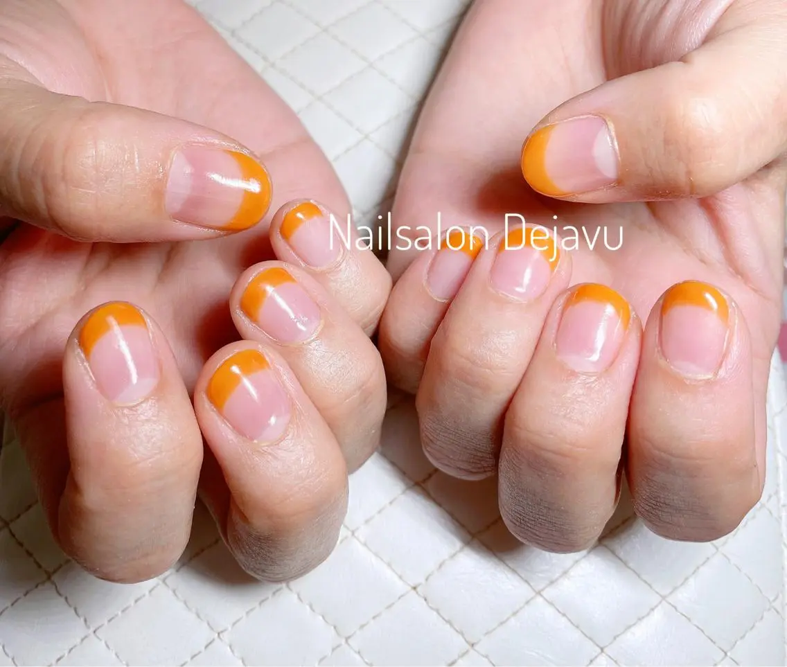 ネイル アートネイル フレンチネイル ジェルネイル シンプルネイル ハンドネイル Nail salon Dejavu 🌿のネイルデザイン
