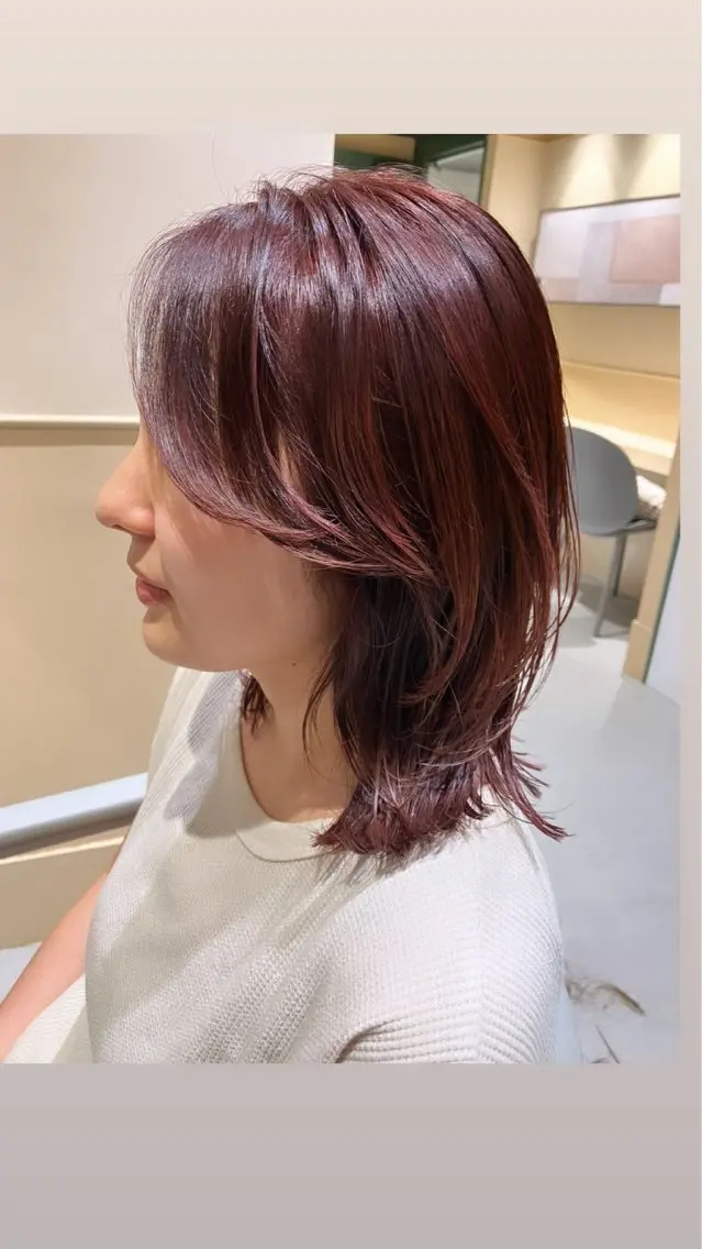 ミディアム レイヤーカット 本田 大和のヘアスタイル