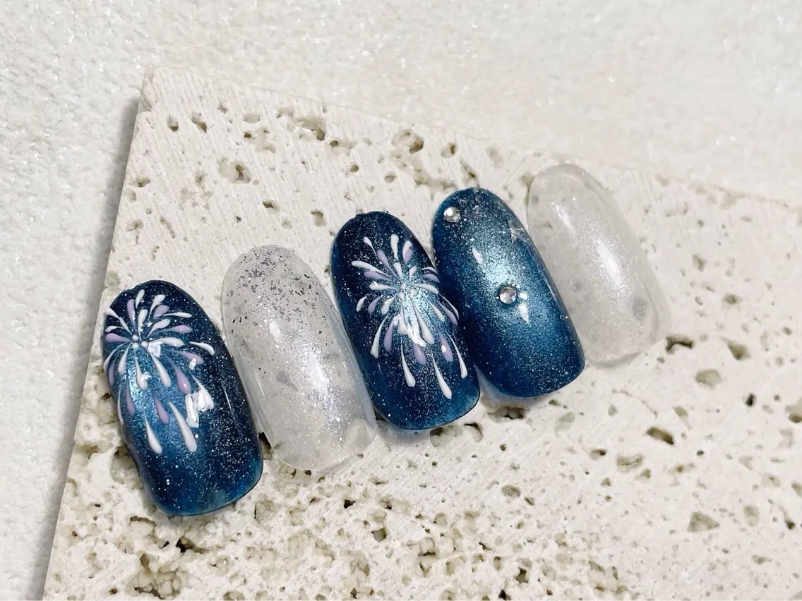 ネイル ジェルネイル オフィスネイル パラジェル 夏ネイル ハンドネイル kiki nail &brow二子玉川のネイルデザイン