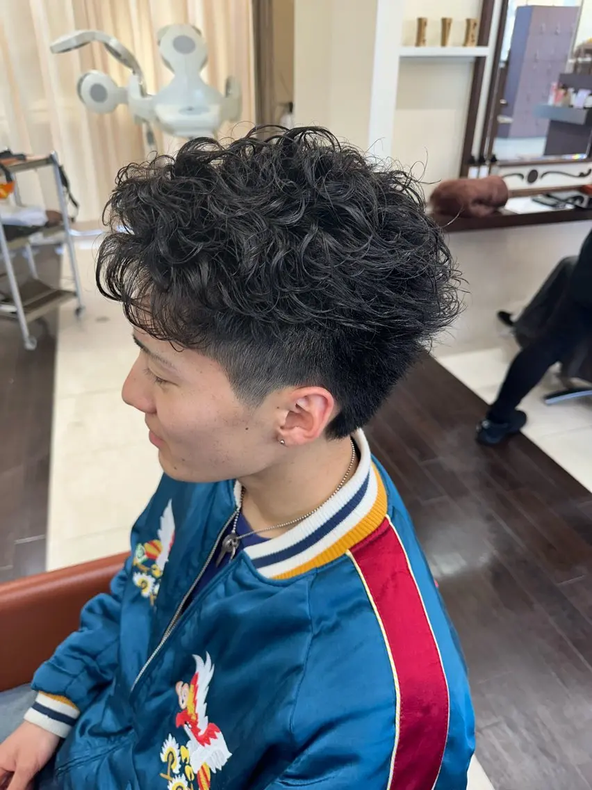 ショート カラー パーマ メンズ カット パーマ ヘアセット 毎月230人担当/ メンズヘア/清和武虎のヘアスタイル