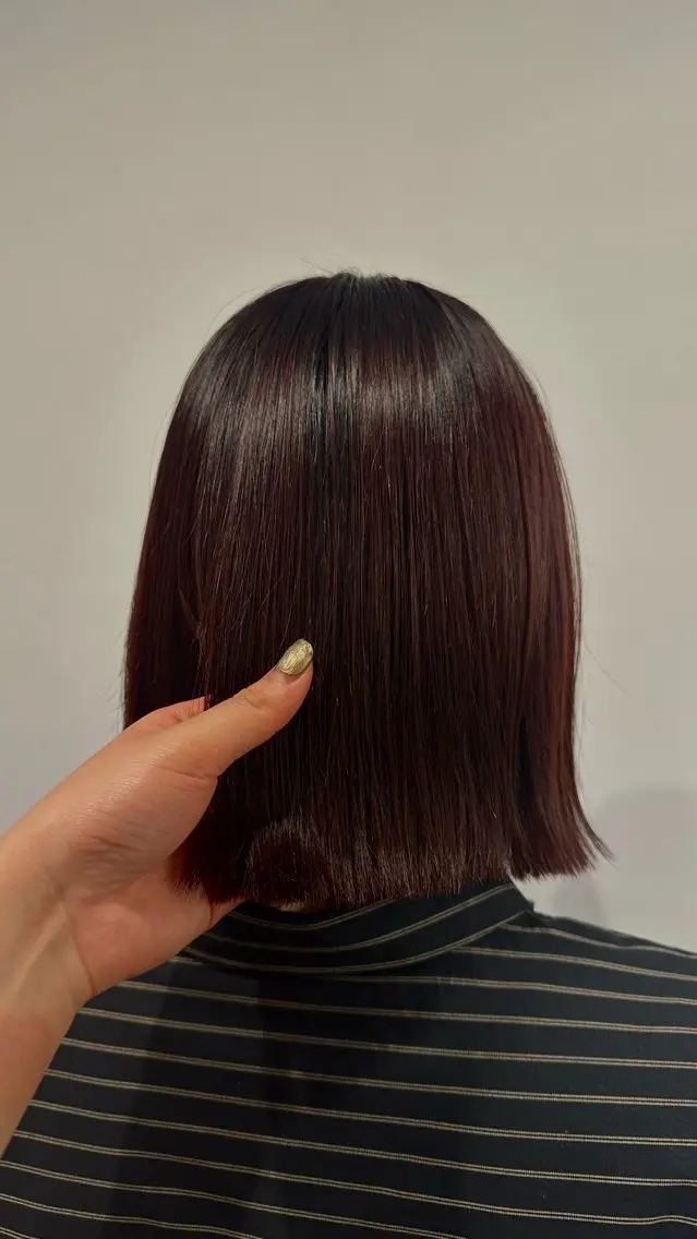 カラー ボルドーカラー レッドカラー Reina 札幌美容師のヘアスタイル