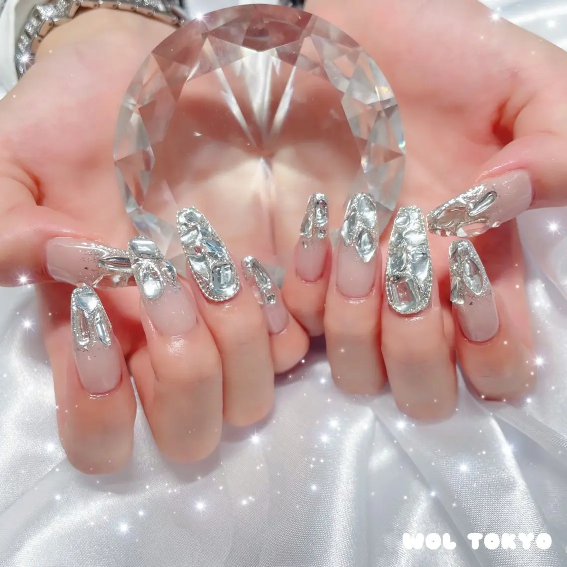 【ジェル/90分】【オフあり】☆持ち込み画像OK/店内パーツやり放題コース¥8990/ワンホンネイル/ガーリーネイルの写真