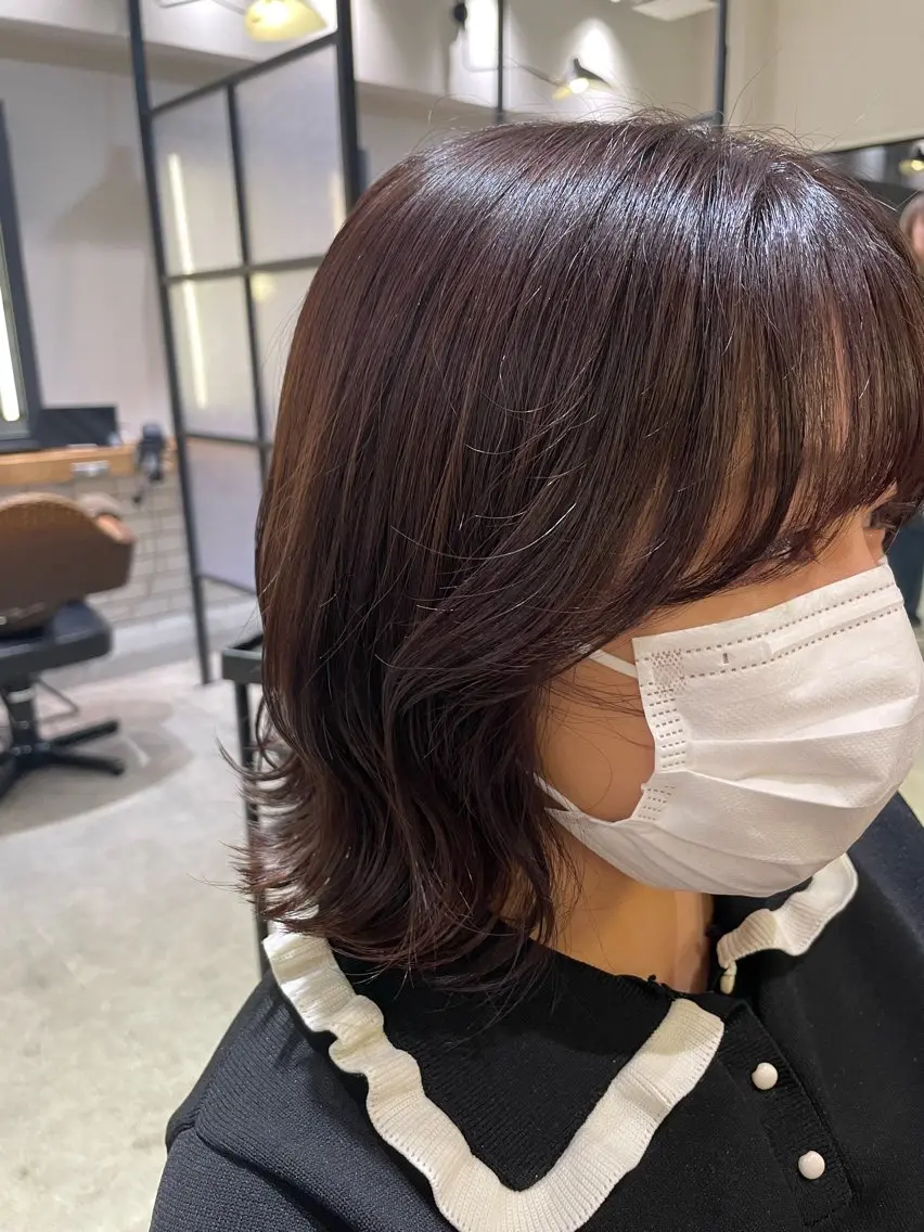 ミディアム カラー 暖色カラー🤎Red Neo meiのヘアスタイル