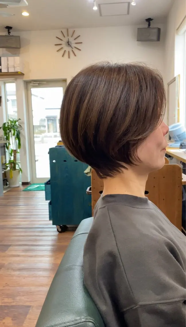 ショート ショートボブ ボブ ショートヘア 内山 優のヘアスタイル