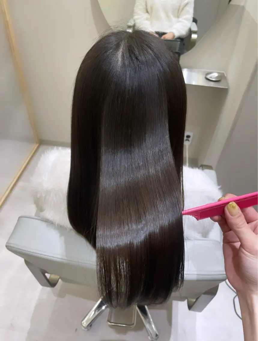 ロング 学生 髪質改善 ロング 縮毛矯正 トリートメント 髪質改善✨Zina浦 安/個室🌈YUKIのヘアスタイル