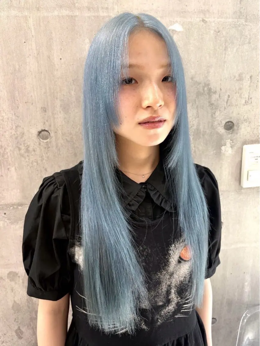 ロング カラー パーマ ヘアアレンジ メンズ キッズ ヘアカラー トリートメント レイヤー×ハイトーン / mihana🪐のヘアスタイル