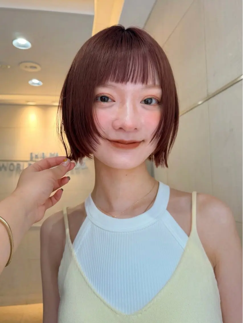 ショート カラー 🥑🫧田實 紗和 ボブ/暖色カラー🩰のヘアスタイル