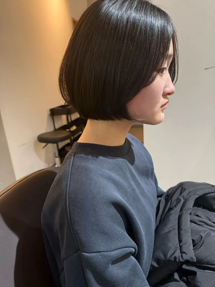 ショート ボブ 髪質改善 韓国風ヘア レイヤーカット ショートヘア カット suii..hair designのヘアスタイル