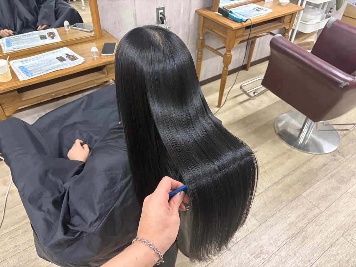 ロング カット 縮毛矯正 頓所 大昂のヘアスタイル