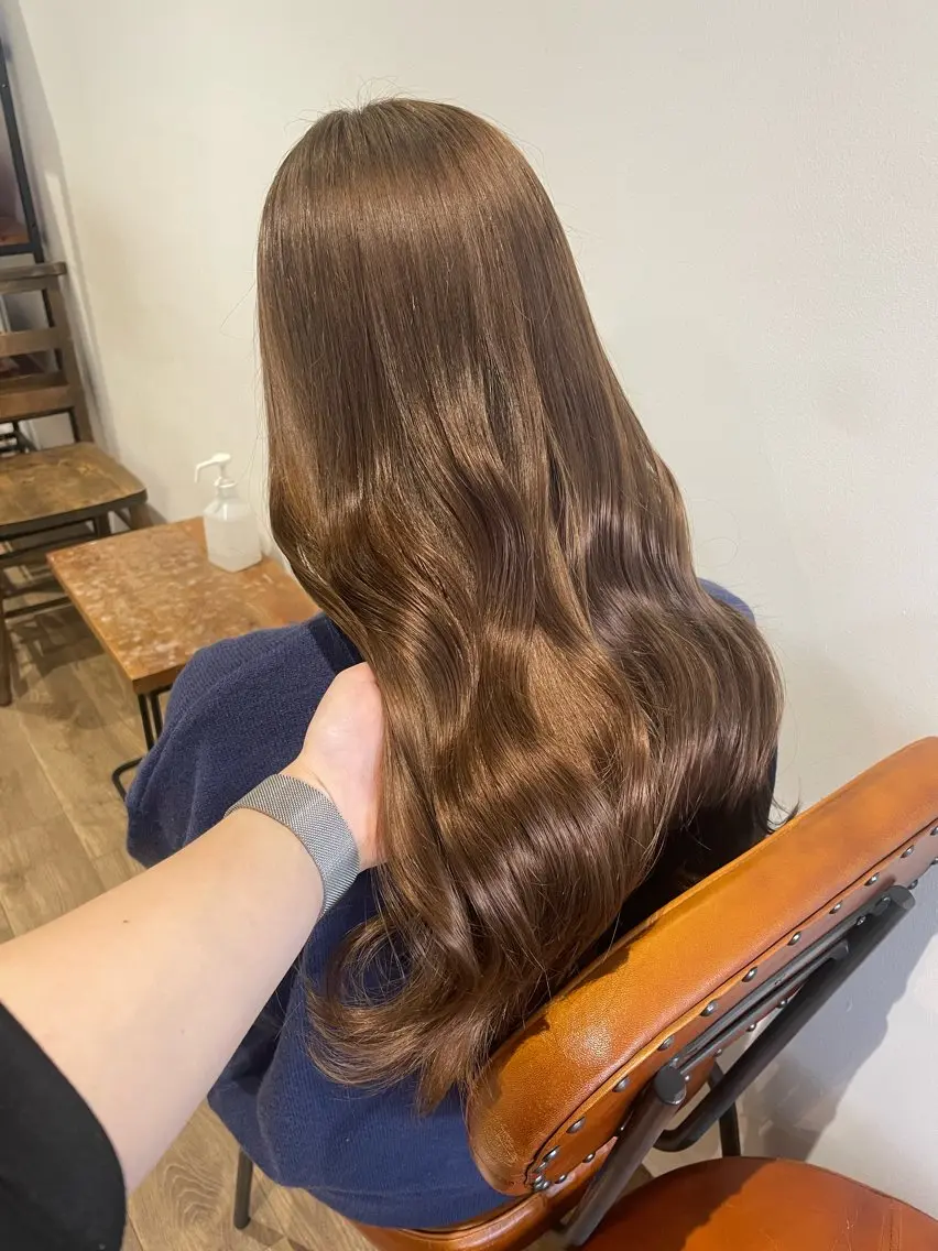 ロング カラー ヘアアレンジ ヘアカラー トリートメント coco♡ 韓国hairのヘアスタイル