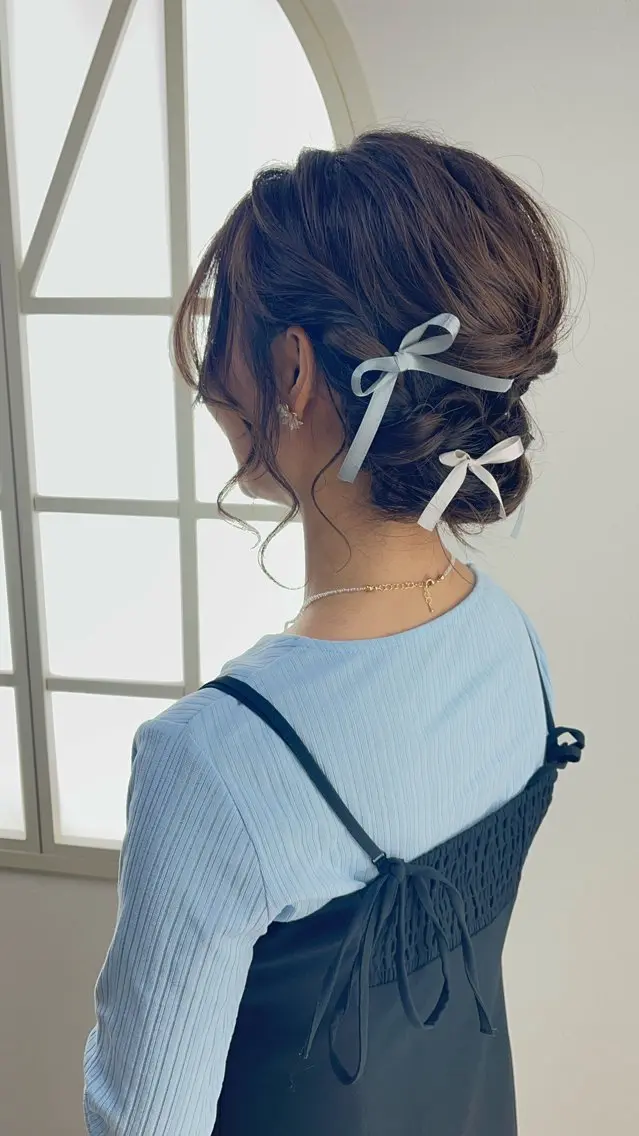 セミロング 浴衣 伊藤 アユミのヘアスタイル