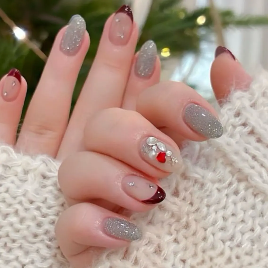 ネイル アートネイル チークネイル フレンチネイル グラデーション ハート Akina Nail 亀戸のネイルデザイン
