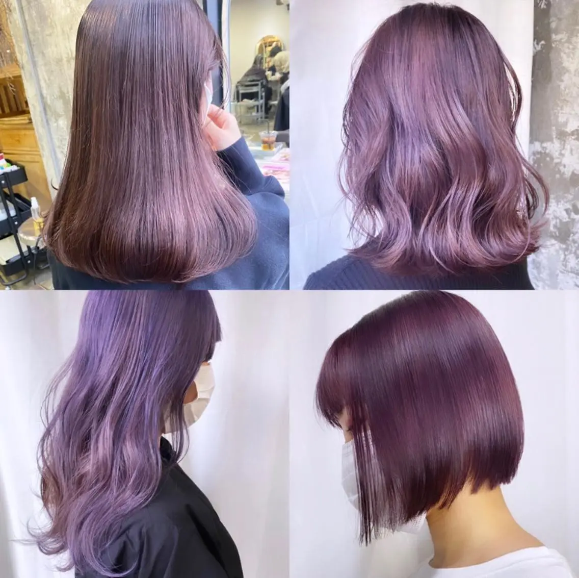 ロング カラー ヘアアレンジ ラベンダーカラー 福岡似合わせレイヤー /ウルフ/ハイトーンのヘアスタイル