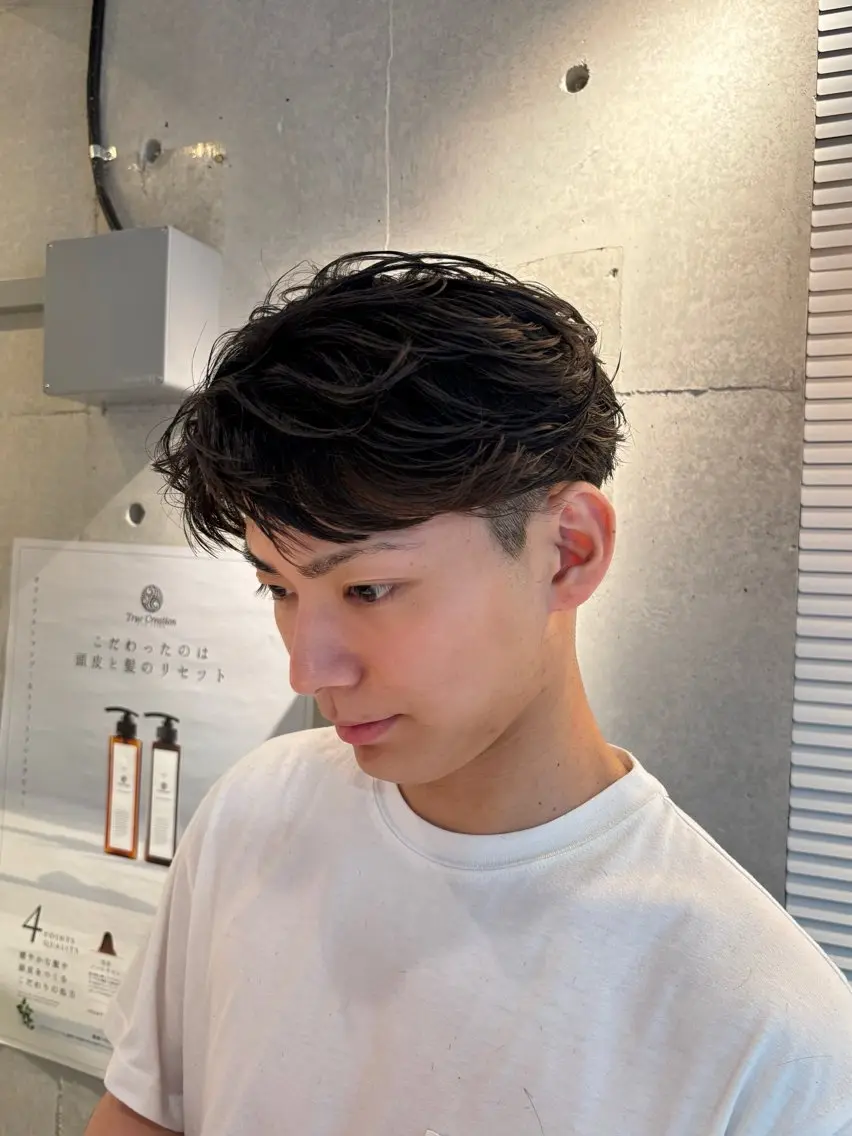 ミディアム メンズ 🔥ジャス/ 無造作パーマ特化🔥のヘアスタイル