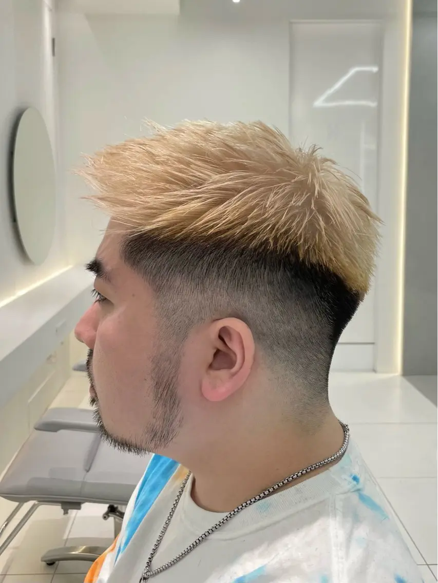 メンズ アップバング センターパート フェードカット マッシュ メンズパーマ カット ヘアセット 韓国メンズスタイル 🇰🇷パーマのヘアスタイル