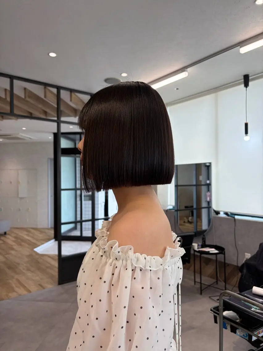 ショート カット ヘアカラー トリートメント 柴田樹/大人可愛い 艶髪カラー/髪質改善のヘアスタイル