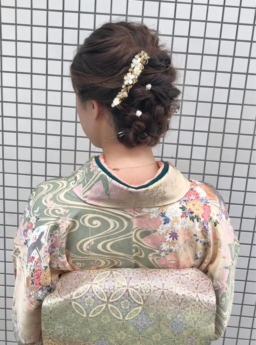訪問着着付け&ヘアセットの写真