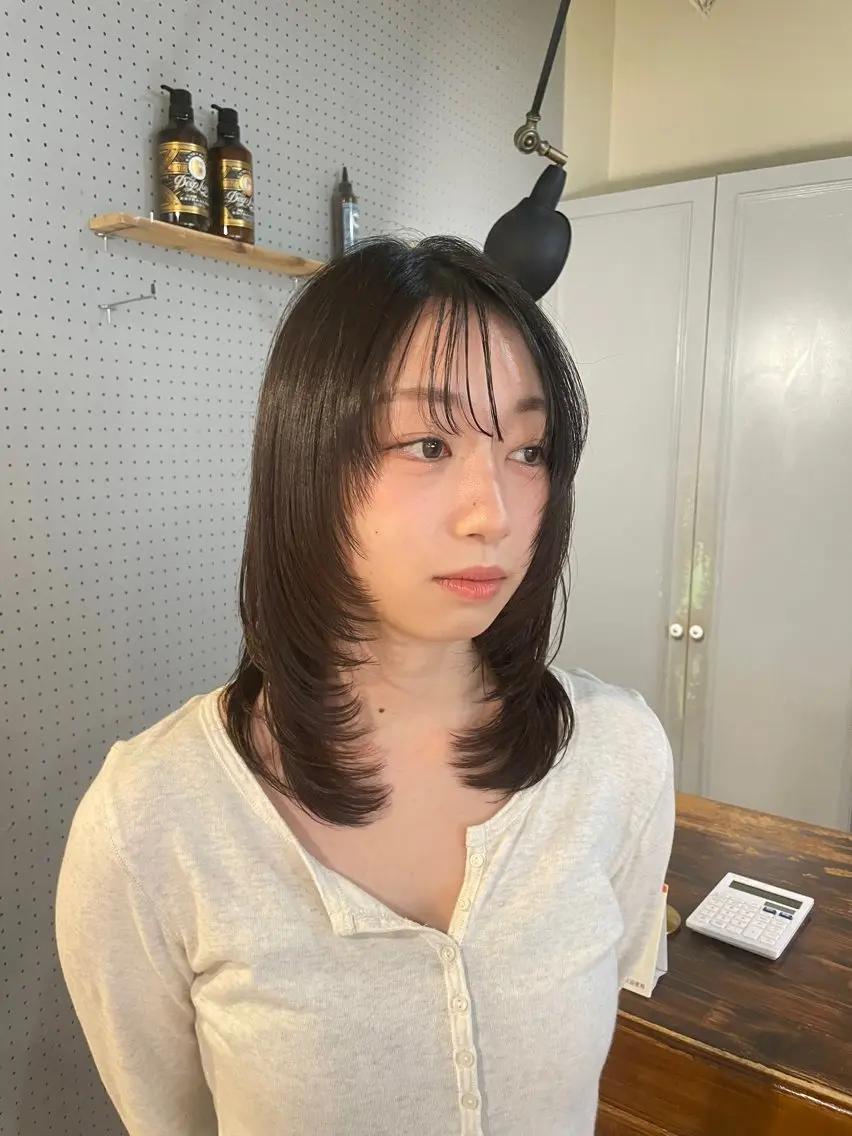 ミディアム カラー カット ヘアカラー 🤩噂のMr.髪ポジ ティブ®️yu🤩のヘアスタイル