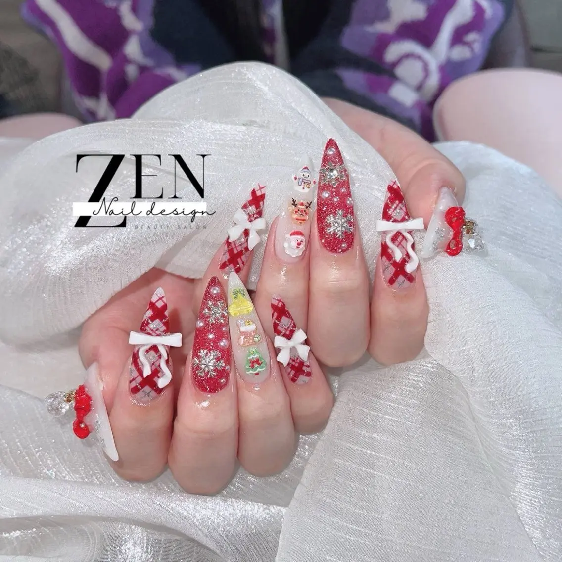 ネイル チークネイル 長さ出し フレンチネイル 韓国ネイル マグネットネイル ハンドネイル Zen Nail Design 池袋のネイルデザイン